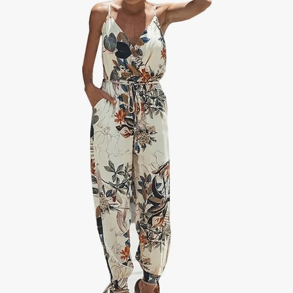 Pants - NWT Floral Print Jumpsuit